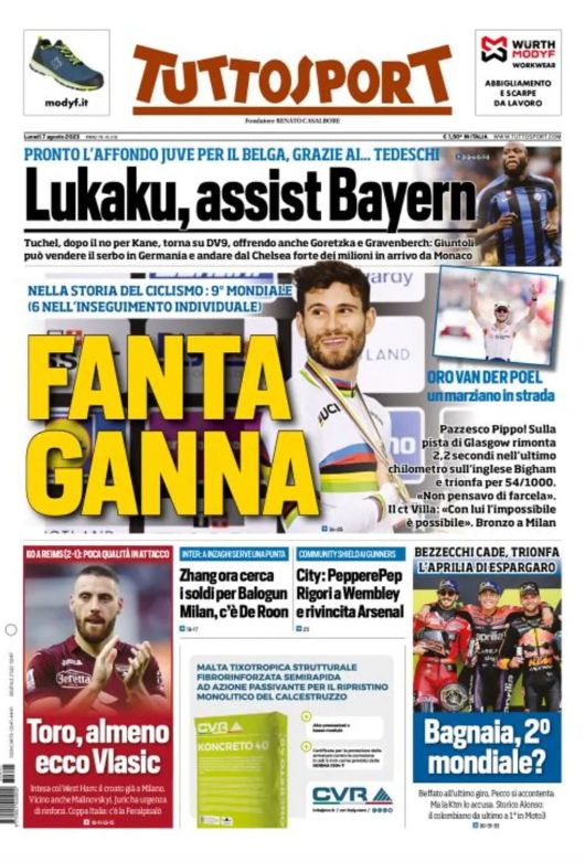 Le prime pagine dei principali quotidiani sportivi – 7 agosto 29 WhatsApp Image 2023 08 07 at 07.37.36