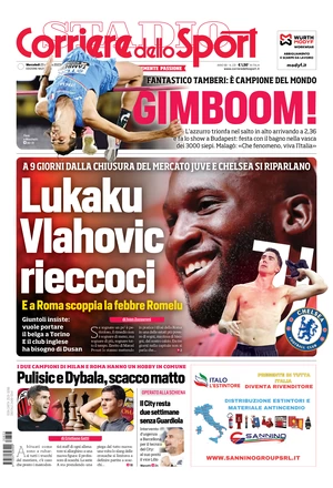 Le prime pagine dei principali quotidiani sportivi – 23 agosto 28 corriere dello sport 072230847