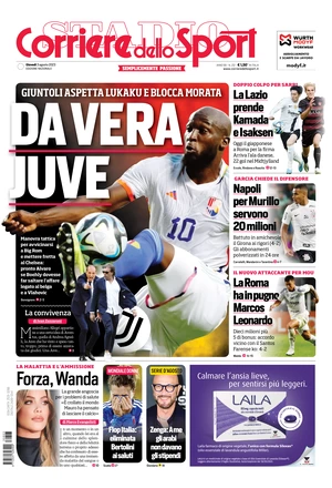 Le prime pagine dei principali quotidiani sportivi – 3 agosto 28 corriere dello sport 072348693