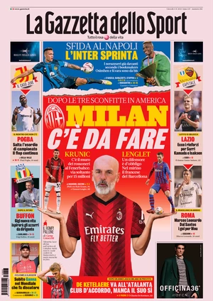 Le prime pagine dei principali quotidiani sportivi – 3 agosto 27 la gazzetta dello sport 072137840