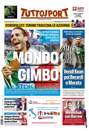 Le prime pagine dei principali quotidiani sportivi – 23 agosto 29 tuttosport 072136916