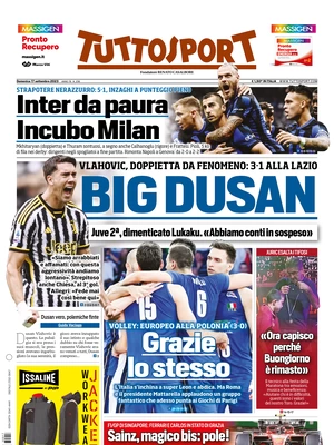 Le prime pagine dei principali quotidiani sportivi – 17 settembre 29 tuttosport 073701353