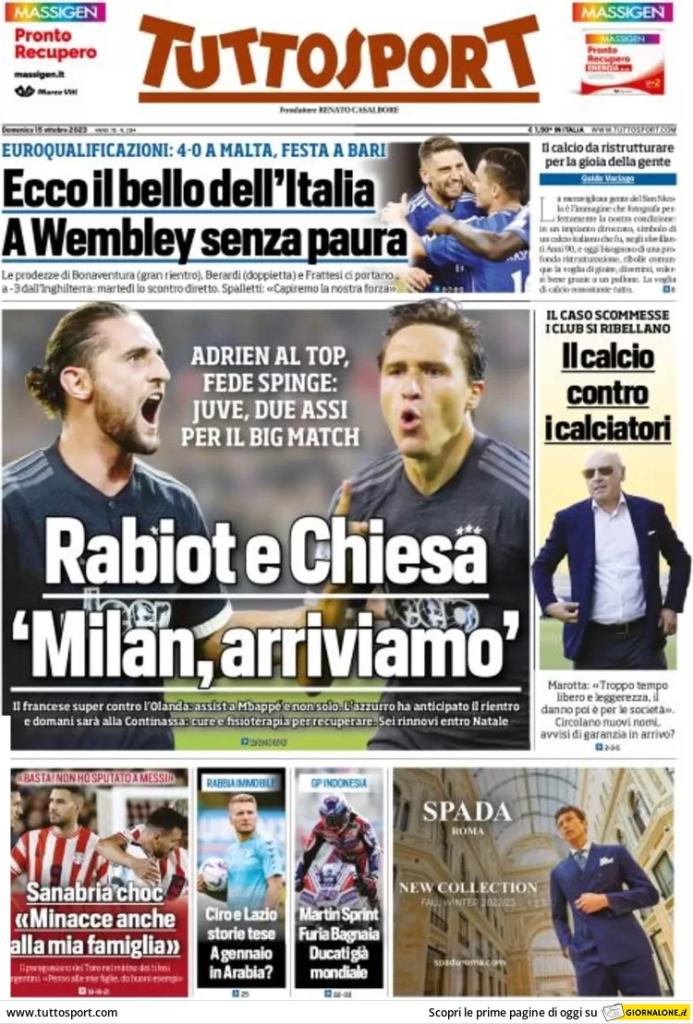 Le prime pagine dei principali quotidiani sportivi – 15 ottobre 29 image 15 1