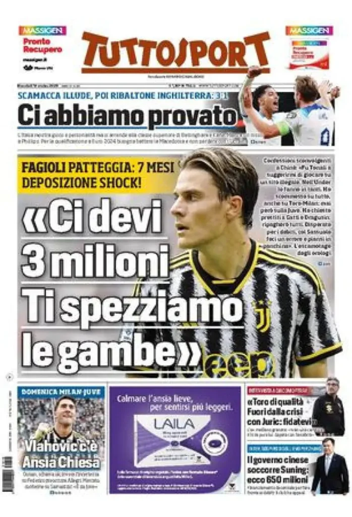 tuttosport prima pagina 18 ottobre 2023 768x1126 1