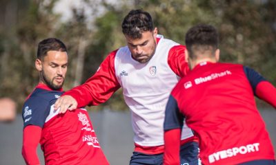 Petagna Hatzidiakos CRAI Sport Center Cagliari allenamento