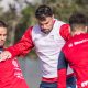 Petagna Hatzidiakos CRAI Sport Center Cagliari allenamento