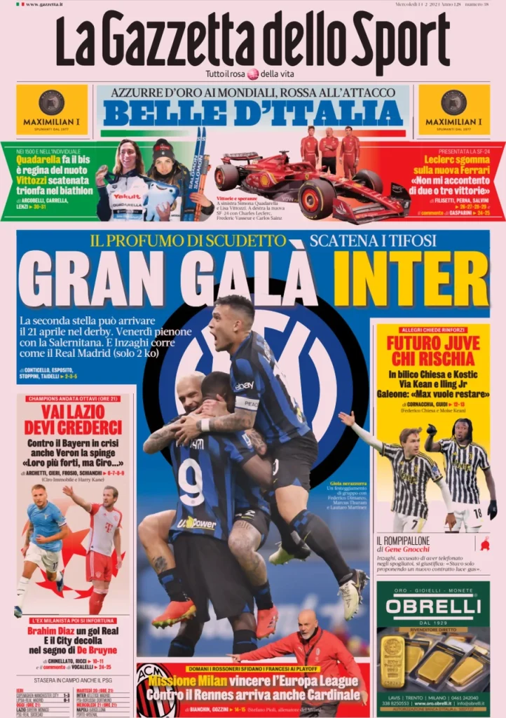 la gazzetta dello sport 051202111