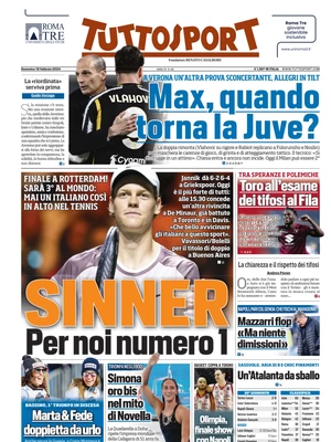 Le prime pagine dei principali quotidiani sportivi – 18 febbraio 29 tuttosport 015304314