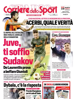 Le prime pagine dei principali quotidiani sportivi – 20 marzo 28 corriere dello sport 003023379