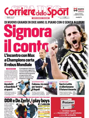 Le prime pagine dei principali quotidiani sportivi – 7 marzo 28 corriere dello sport 010021860