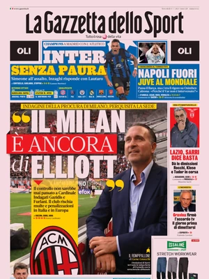 Le prime pagine dei principali quotidiani sportivi – 13 marzo 27 la gazzetta dello sport 040803584