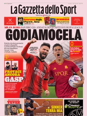 Le prime pagine dei principali quotidiani sportivi – 11 aprile 27 la gazzetta dello sport 051201397