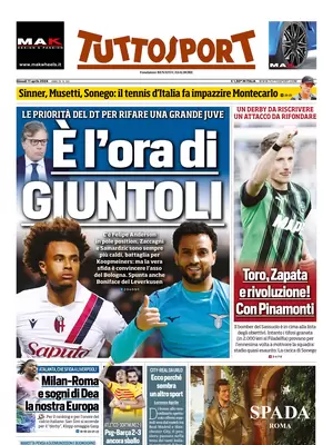 Le prime pagine dei principali quotidiani sportivi – 11 aprile 29 tuttosport 002431932