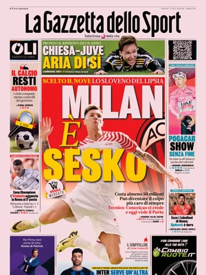 Le prime pagine dei principali quotidiani sportivi – 7 maggio 27 la gazzetta dello sport 050802382