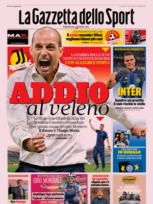 Le prime pagine dei principali quotidiani sportivi – 17 maggio 27 la gazzetta dello sport 050805019