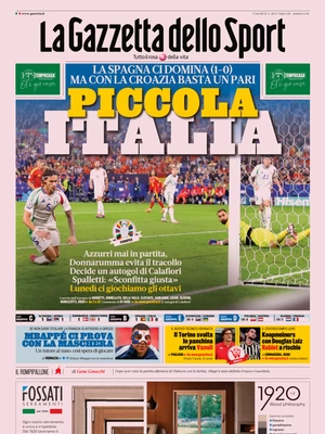 Le prime pagine dei principali quotidiani sportivi – 21 giugno 27 la gazzetta dello sport 050011698