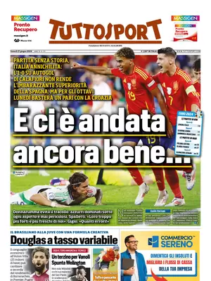 Le prime pagine dei principali quotidiani sportivi – 21 giugno 29 tuttosport 003915559