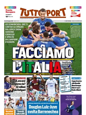 Le prime pagine dei principali quotidiani sportivi – 20 giugno 29 tuttosport 004108372