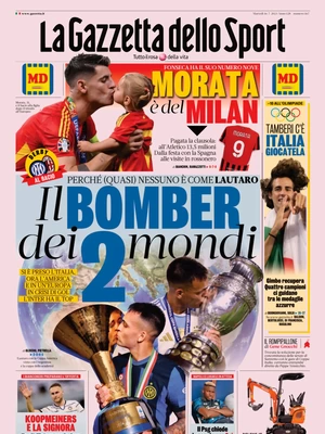 Le prime pagine dei principali quotidiani sportivi – 16 luglio 27 la gazzetta dello sport 051203548
