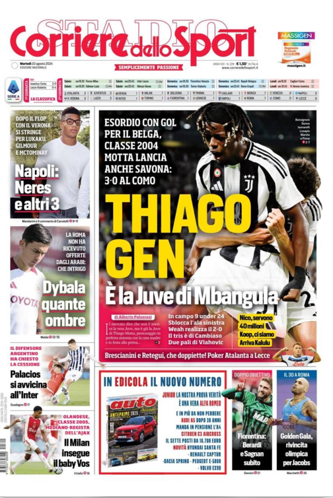 Le prime pagine dei principali quotidiani sportivi – 20 agosto 28 image 33