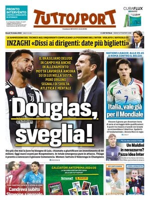 Le prime pagine dei principali quotidiani sportivi – 10 ottobre 29 tuttosport 021053075