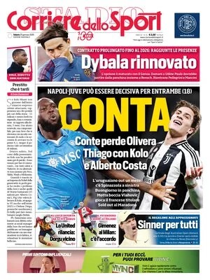 Le prime pagine dei principali quotidiani sportivi – 25 gennaio 28 17377872251131541217237559112164