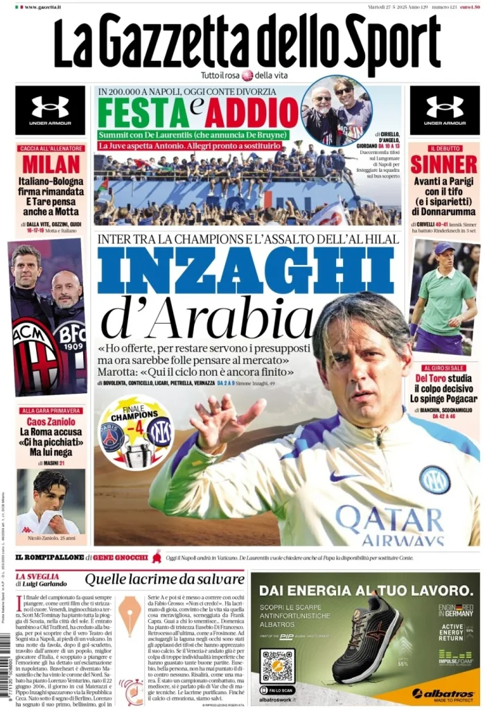 la gazzetta dello sport 020012804
