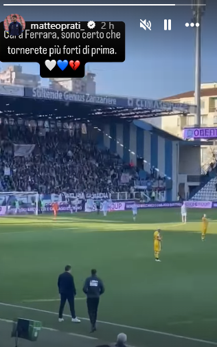 Prati commenta il caso Spal: «Cara Ferrara, sono certo che tornerete più forti di prima» 27 Cattura