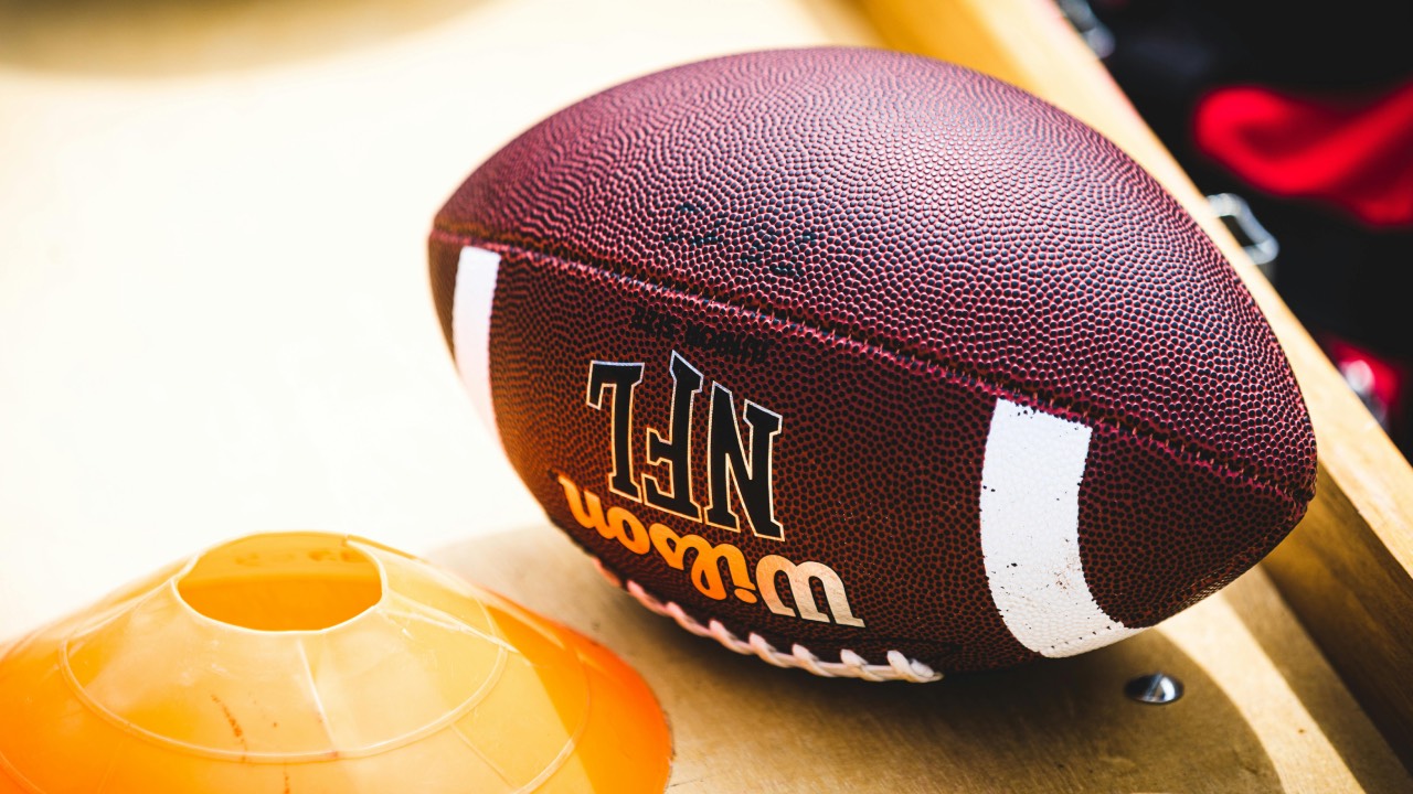 a football on a table