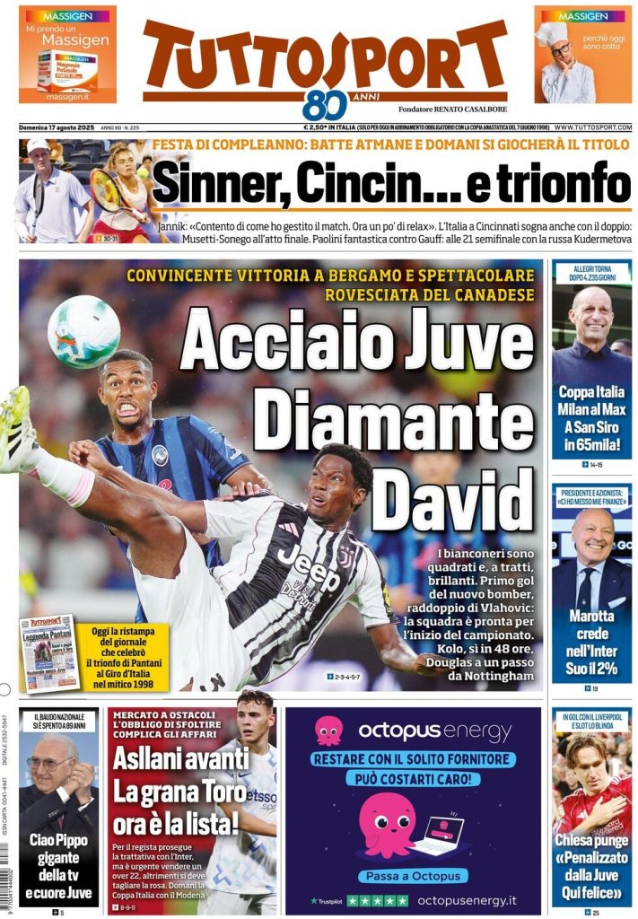 Rassegna stampa Cagliari: prime pagine quotidiani sportivi - 17 agosto 2025 27 tuttosport 021205189
