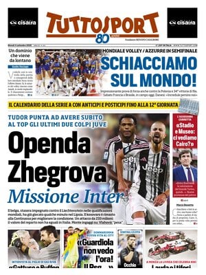 Le prime pagine dei principali quotidiani sportivi – 4 settembre 2025 29 tuttosport 021203749