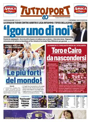 Le prime pagine dei principali quotidiani sportivi – 22 settembre 29 tuttosport 021204426