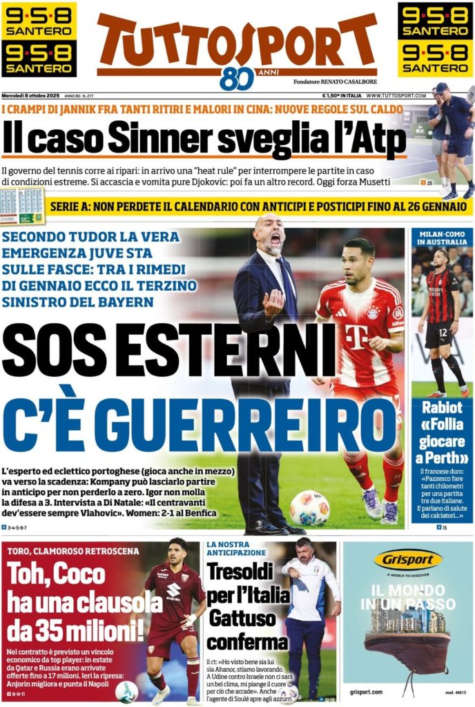 Rassegna stampa Cagliari: prime pagine quotidiani sportivi - 8 ottobre 2025 29 Immagine WhatsApp 2025 10 08 ore 09.37.59 9ad9c630