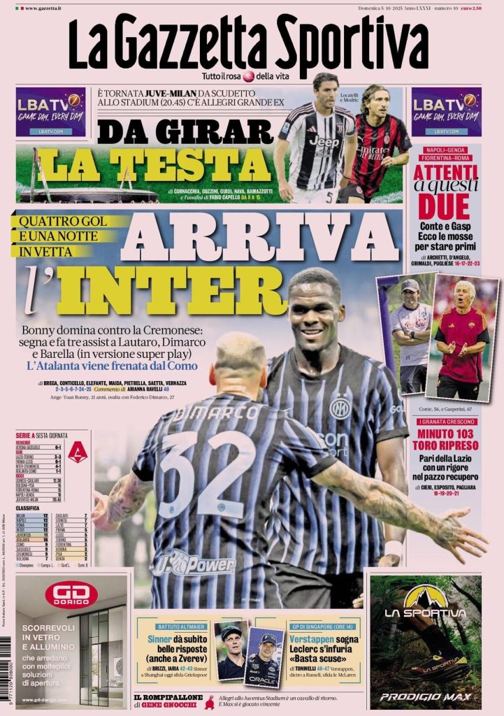 la gazzetta dello sport 0643312rz