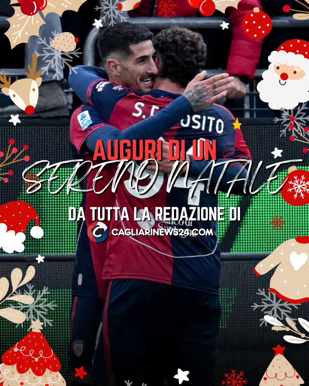 Auguri a tutti i tifosi del Cagliari, buon Natale dalla redazione CagliariNews 24! 26 Cagliari News 24