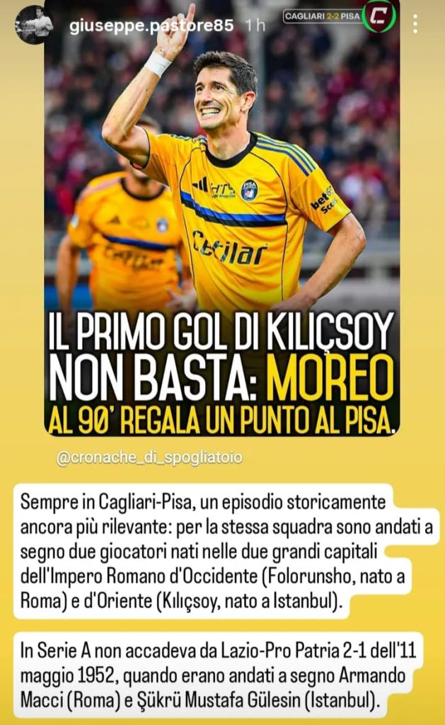 Cagliari Pisa, le tre statistiche singolari sul match della Domus: Pastore rivela - FOTO 29 WhatsApp Image 2025 12 21 at 15.43.26