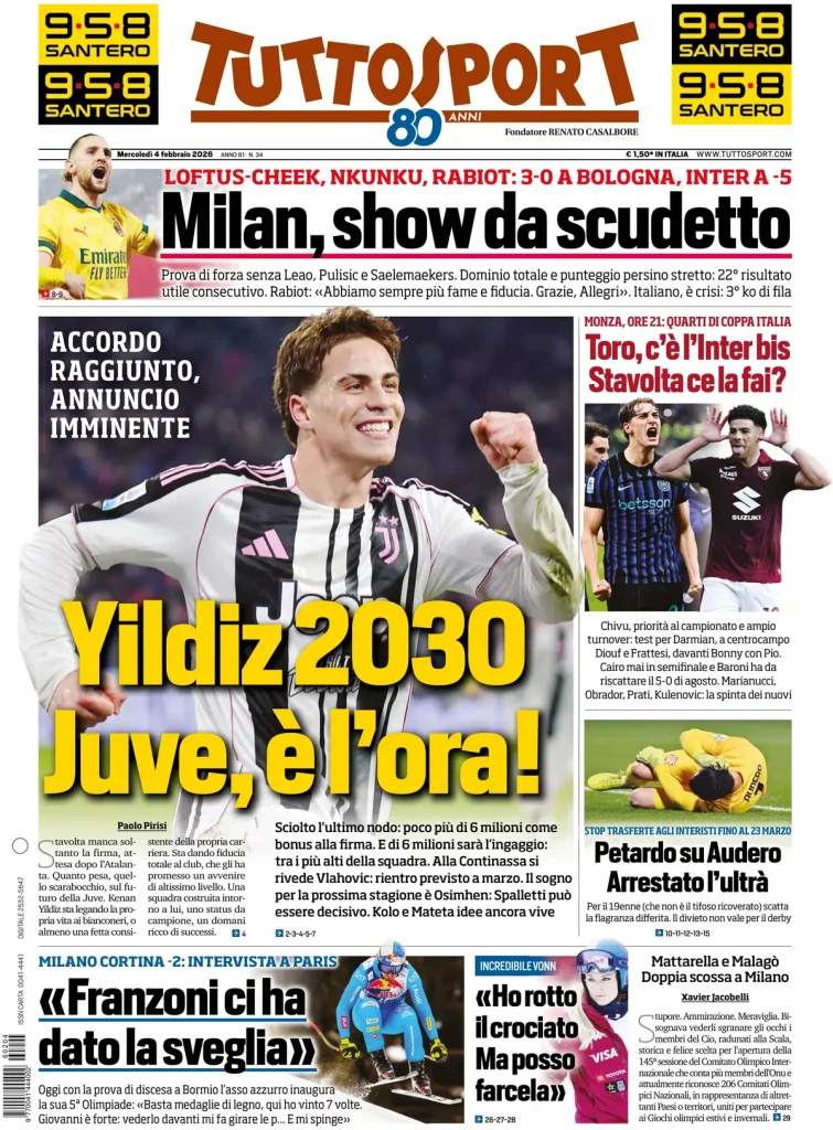 Rassegna stampa Cagliari: prime pagine quotidiani sportivi - 4 febbraio 2026 27 9dc5b20224178702d8474b03b9c6926cb80dd577