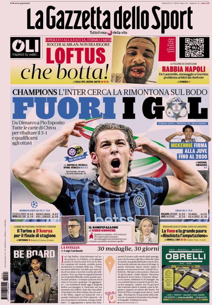 Rassegna stampa Cagliari: prime pagine quotidiani sportivi - 24 febbraio 2026 27 image 27