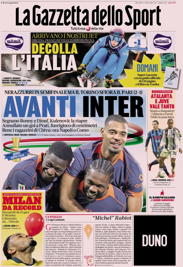 Rassegna stampa Cagliari: prime pagine quotidiani sportivi - 5 febbraio 2026 27 image 3