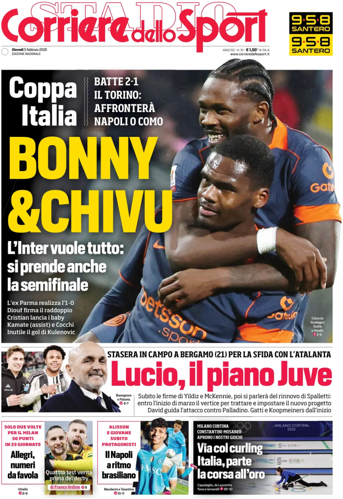 Rassegna stampa Cagliari: prime pagine quotidiani sportivi - 5 febbraio 2026 28 image 4