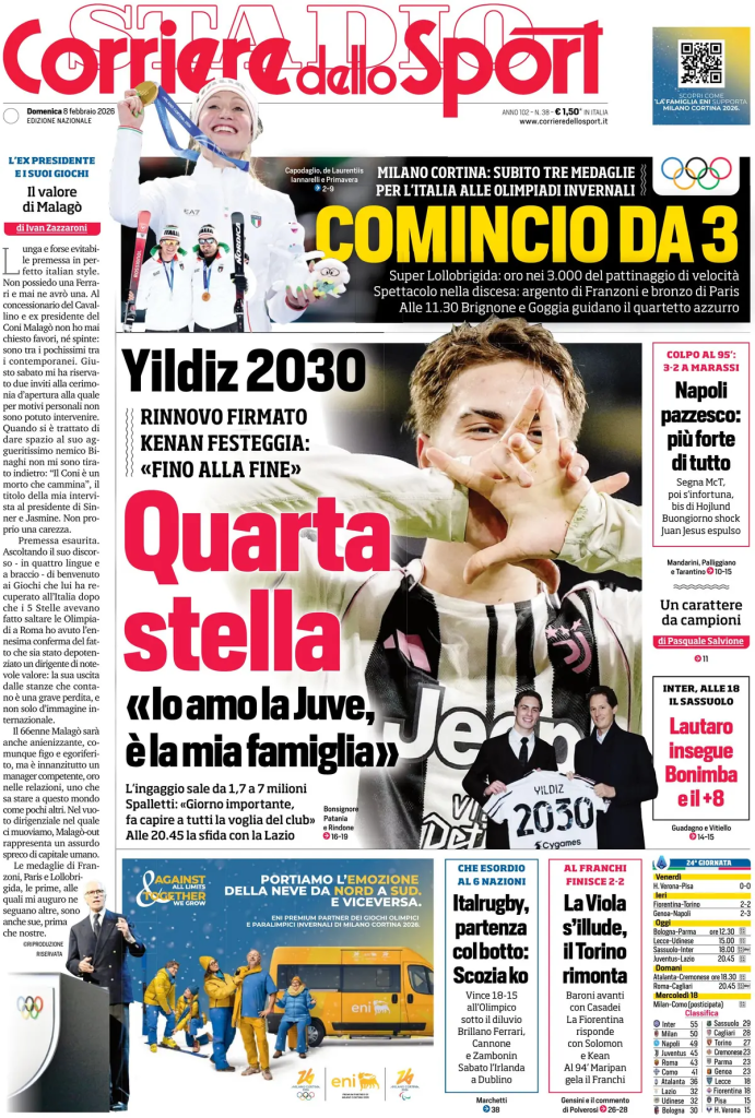 Le prime pagine dei principali quotidiani sportivi – 8 febbraio 28 image 7