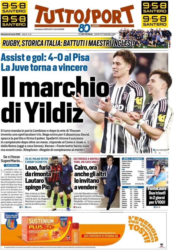 Rassegna stampa Cagliari: prime pagine quotidiani sportivi - 8 marzo 2026 27 WhatsApp Image 2026 03 08 at 07.37.38