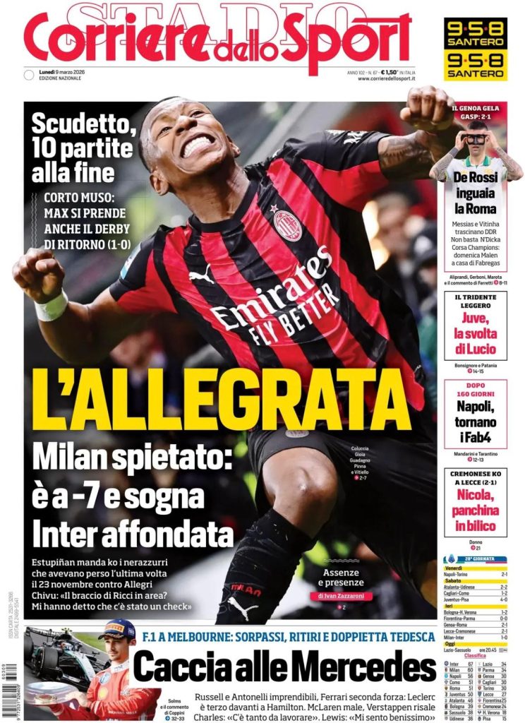 Rassegna stampa Cagliari: prime pagine quotidiani sportivi - 9 marzo 2026 28 WhatsApp Image 2026 03 09 at 06.45.26