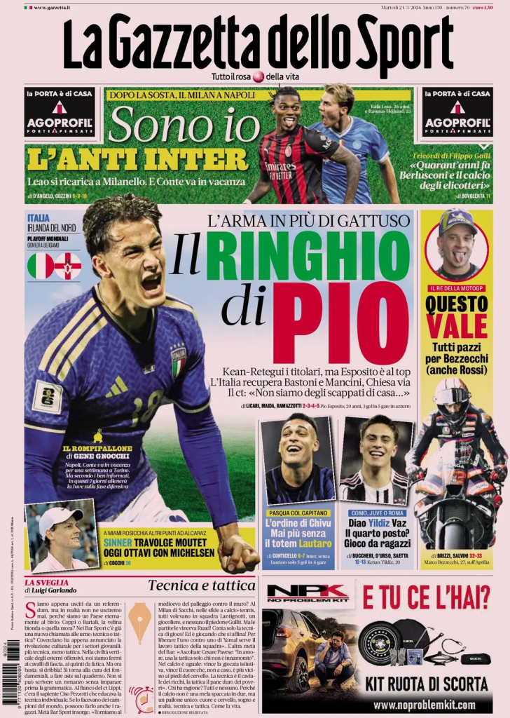Rassegna stampa Cagliari: prime pagine quotidiani sportivi - 24 marzo 2026 27 image 26