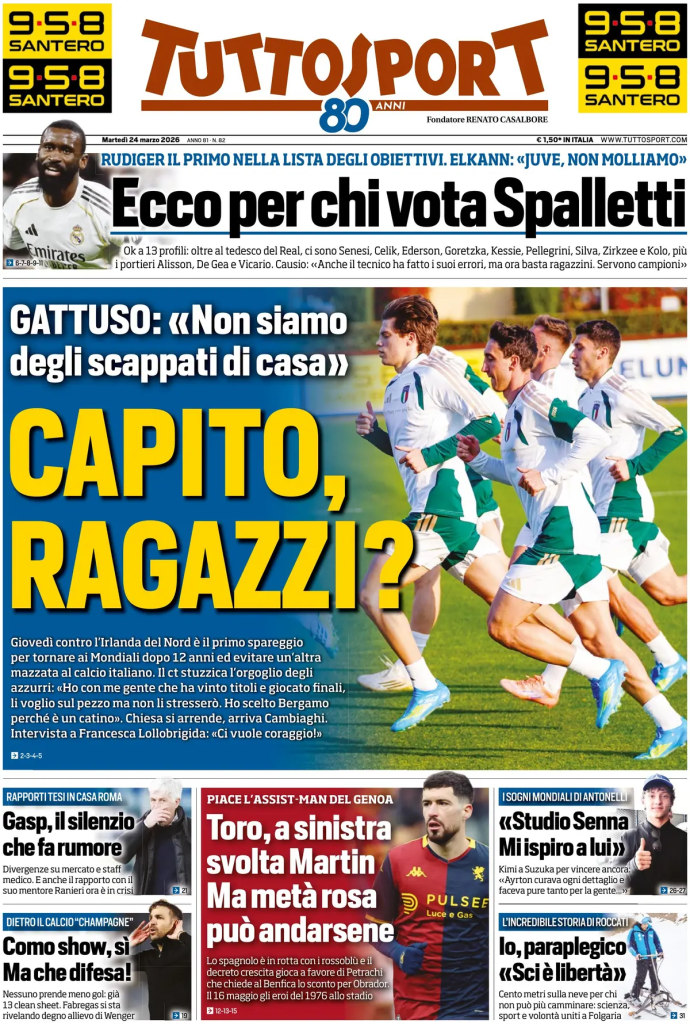 Rassegna stampa Cagliari: prime pagine quotidiani sportivi - 24 marzo 2026 29 image 28