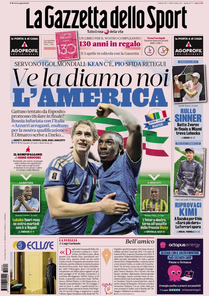 Le prime pagine dei principali quotidiani sportivi – 28 marzo 2026 27 image 32