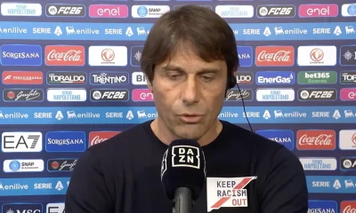 Conte ai microfoni di Dazn
