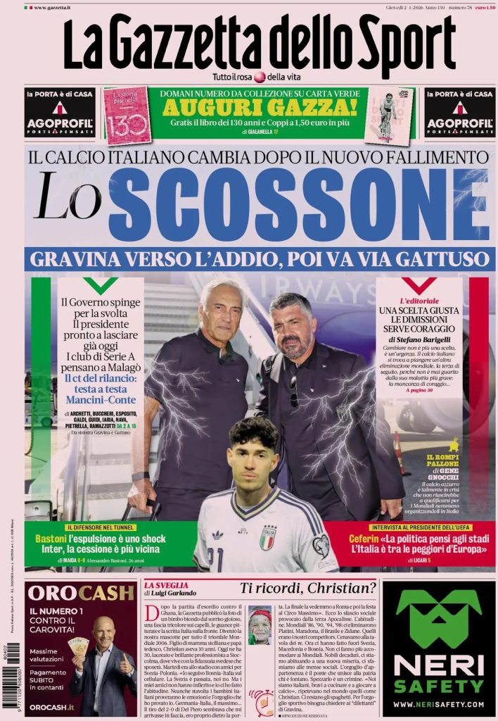 Le prime pagine dei principali quotidiani sportivi – 2 aprile 2026 28 image 1