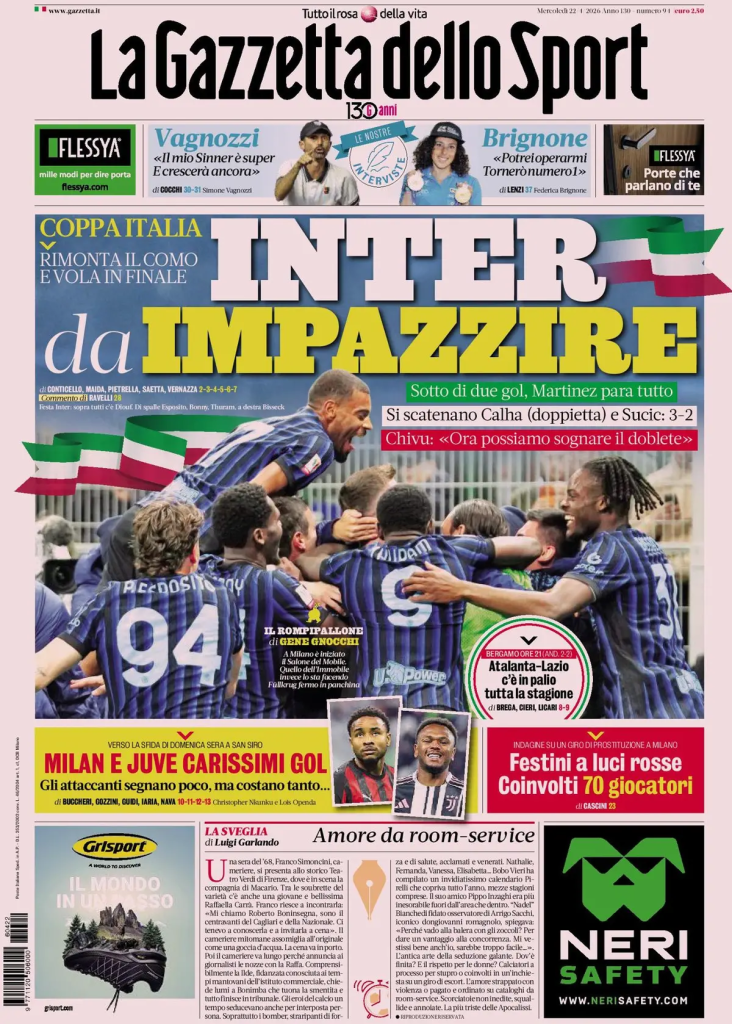Le prime pagine dei principali quotidiani sportivi – 22 aprile 2026 27 image 12