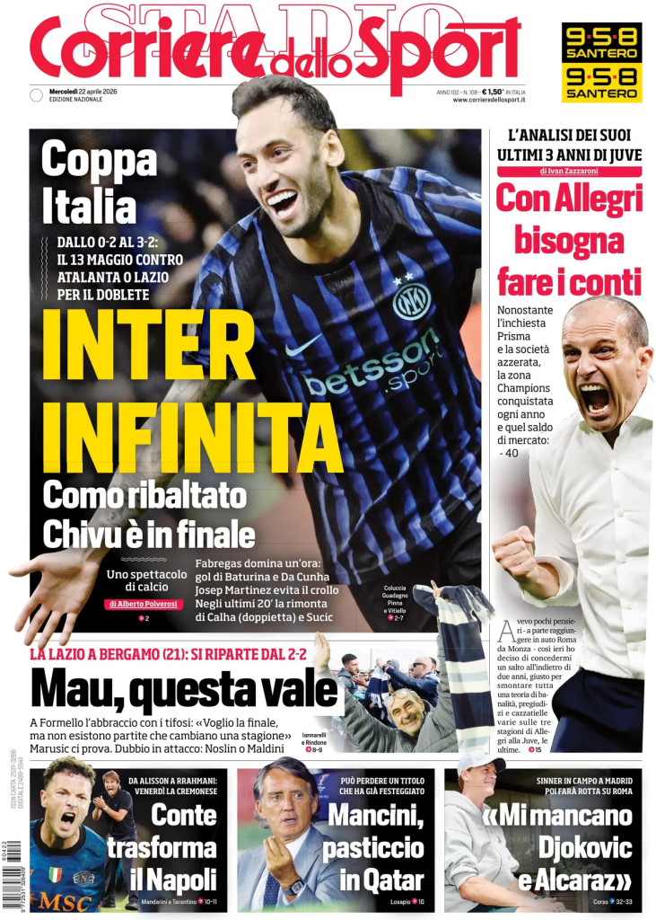 Le prime pagine dei principali quotidiani sportivi – 22 aprile 2026 28 image 13